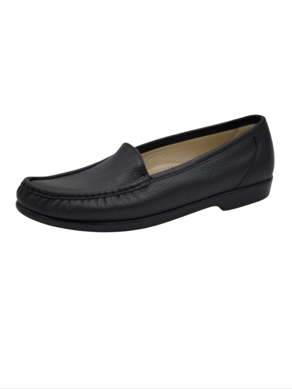 SAS Simplify Loafers Women Size 11 M Black Pebbled Soft Leather TriPad Moccasin